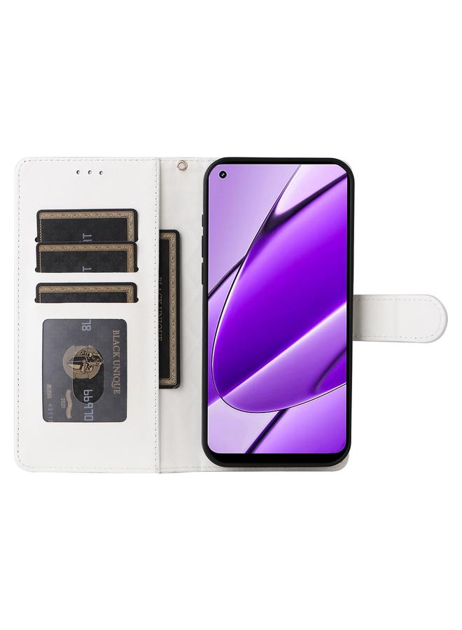 اس-توب جراب هاتف Realme 11 5G من الجلد بتصميم شبكي ماسي قابل للطي - Image 4