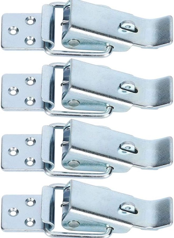 4Pcs Stainless Steel Spring Hasp Lock Case Latch Chrome Plated Hardware Fastener - Image 1