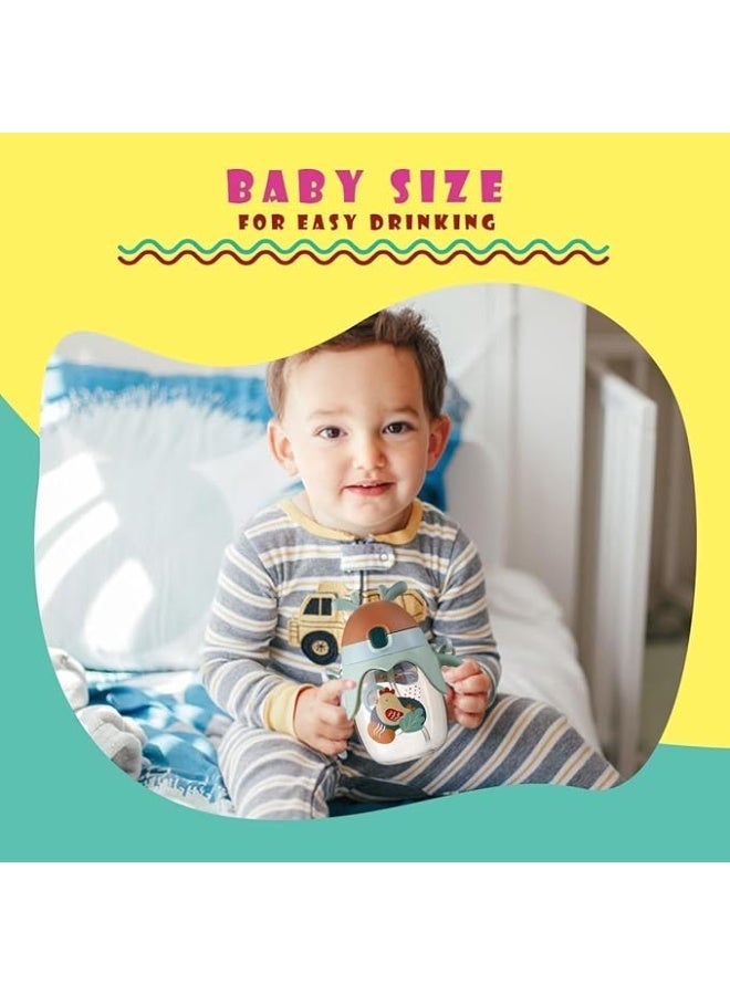 Baby Training Cup with Straw, Leak Proof Sippy Cups with Straw for Baby, BPA Free Kids Training Cups, Durable Plastic Drinking Cups, 250 ml (Green) - Image 4