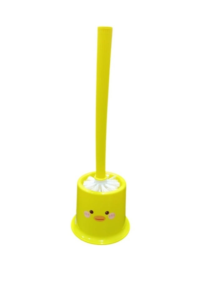 Charming Yellow Duck Toilet Brush & Holder Set | Long-Handle, Wall-Mounted/Freestanding | Modern Bathroom Cleaner - Image 3