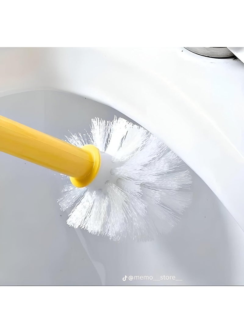 Charming Yellow Duck Toilet Brush & Holder Set | Long-Handle, Wall-Mounted/Freestanding | Modern Bathroom Cleaner - Image 2