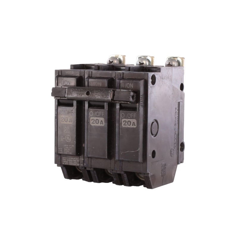 GE THQB32020 BoltOn Mount Type THQB Miniature Circuit Breaker 3Pole 20 Amp 240 Volt AC