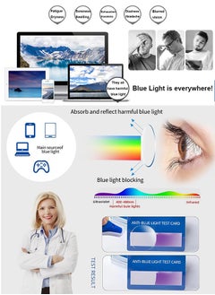 AZorb Anti Blue Light Glasses for Men Women Metal Reading Gaming Glasses Blue Light Blocking Eye Glasses Clear Lens Hexagon Frame TV Computer Eyeglasses  - Image 3