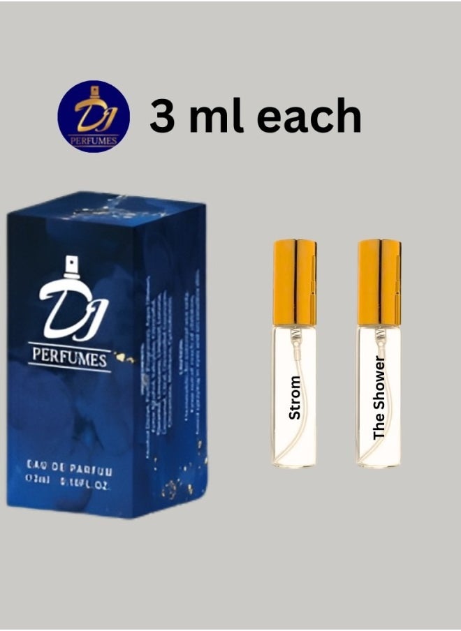 DJ Perfumes 2pcs Assorted Set of EDP 3ml for Men & Women  - Image 1