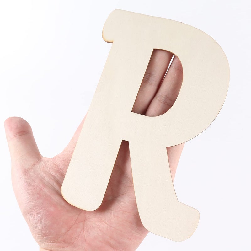 She Love 6 inch Wooden Letters 26Pcs Wooden Alphabet Letter for Crafts Unfinished Wood Letters for Home Wall Decor Kids Arts Painting DIY Learning - Image 3