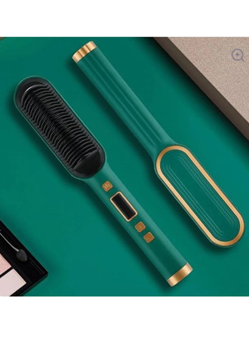 NAFEH Hair Straightener Comb 2 In 1 Hair Straightener Professional Styling Comb Portable quick Heating styling Electric Hot Straightening Iron Hair Curler Straightener Set - Image 1