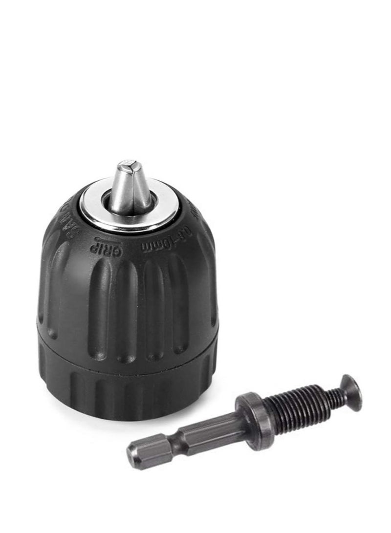 Yakumuz Quick Change 1/4-Inch Hex Shank, Yakumuz 0.8-10mm Clamping Capacity Mount 3/8-24UNF Keyless Drill Chuck Screwdriver to Drill Converter Conversion Tool - Image 4