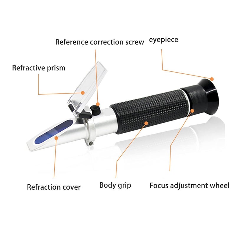 0-90% Refractometer Sugar Refractometer Held Sugar Content Measurement Tester for Fruit Beverages Honey - Image 3