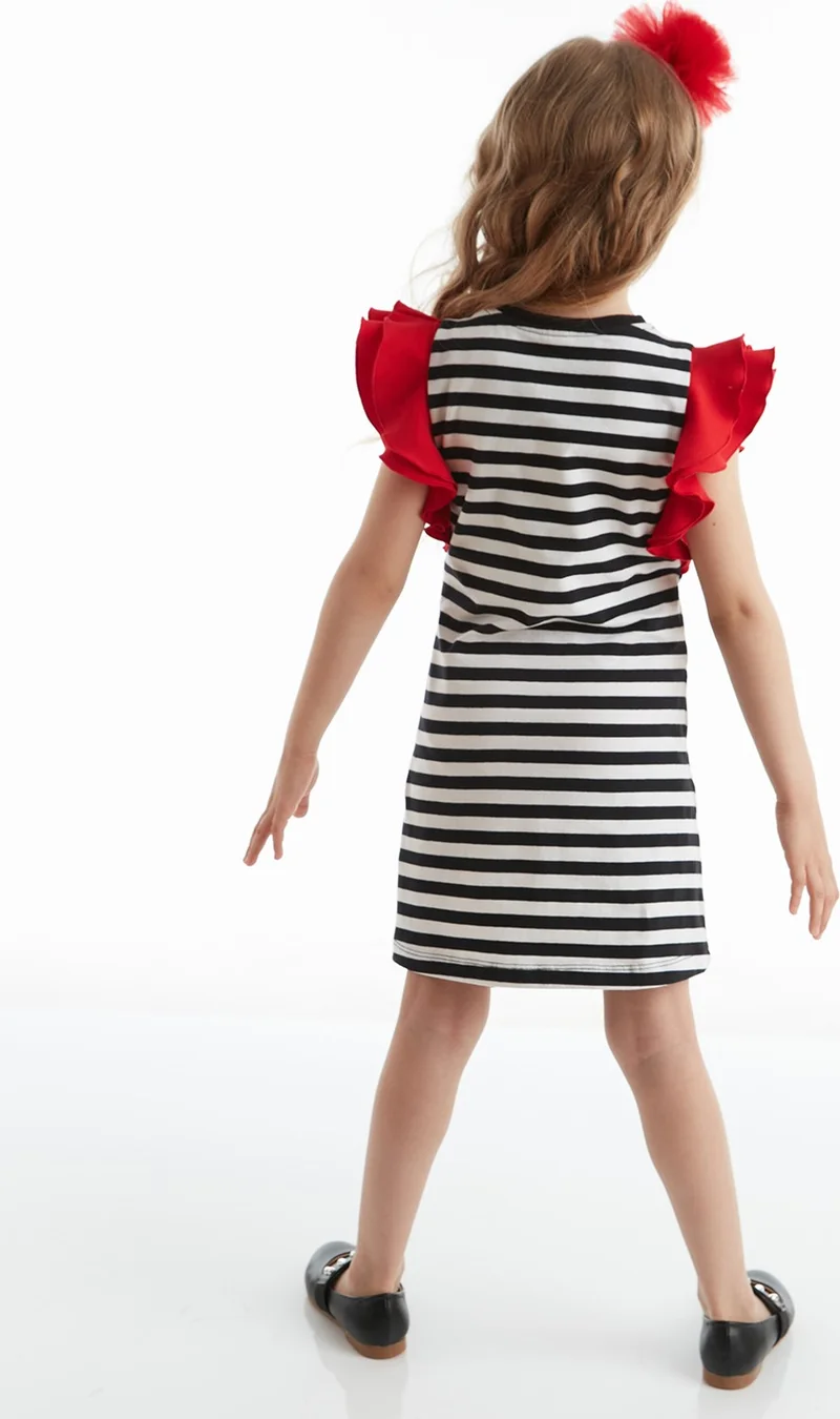 Denokids Striped Ruffle Dress