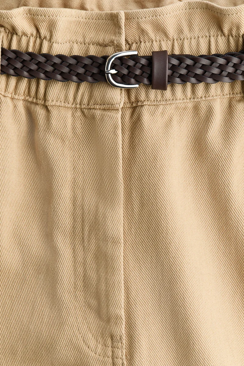 H&M Belted barrel trousers