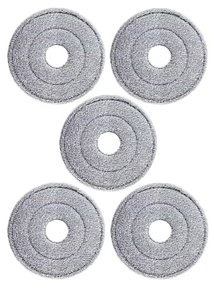 كيلا قطعة قماش ممسحة دائرية مكونة من 5 قطع بديلة لتنظيف ومسح الأرضيات وغسلها للاستخدام المنزلي - Image 1