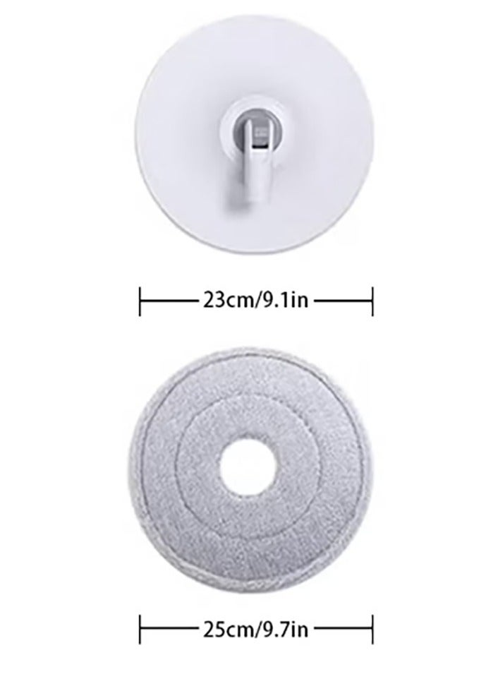 كيلا قطعة قماش ممسحة دائرية مكونة من 5 قطع بديلة لتنظيف ومسح الأرضيات وغسلها للاستخدام المنزلي - Image 5