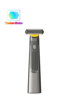 Microtouch Solo Titanium Rechargeable Beard & Body Razor That Trims Edges Shaves And Grooms