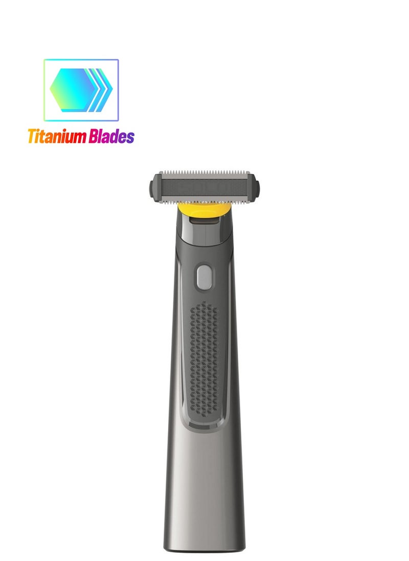 Micro Touch - Microtouch Solo Titanium Rechargeable Beard & Body Razor That Trims Edges Shaves And Grooms - Image 1
