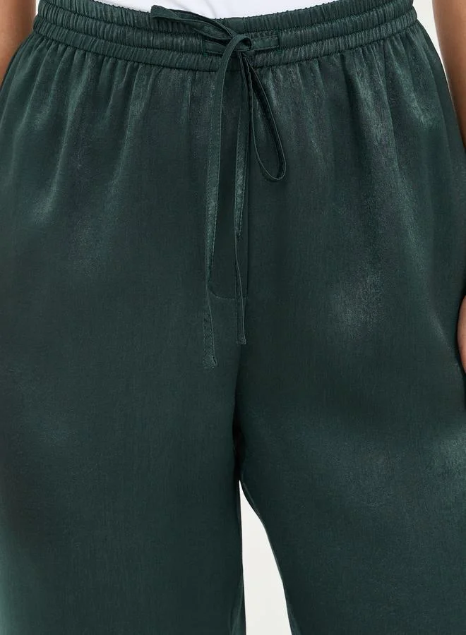 Styli High Rise Drawcord Waistband Tapered Pant