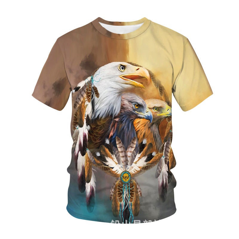 Summer Fashion Animal 3D Digital Printing Men'S Round Neck T-Shirt 2022 New Short Sleeve Top - Image 5
