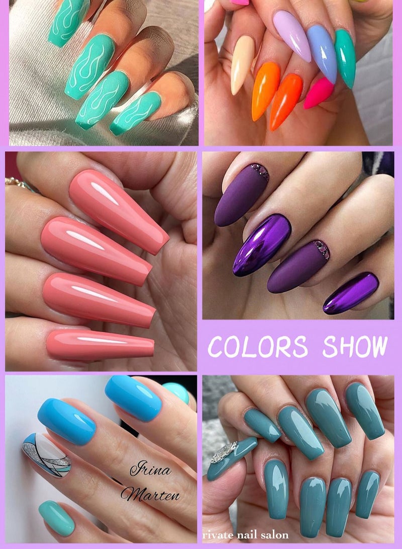 23Pcs Gel Nail Polish Set with 20 Colors Gel Nail and Base Gel Top Coat Matte Top Coat for Nail Art Salon for Women - Image 3
