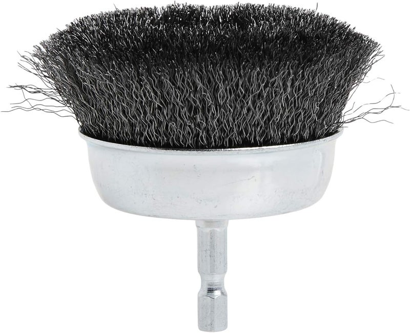 Forney 72732 Wire Cup Brush Fine Crimped with 14Inch Hex Shank 3Inchby008Inch - Image 1