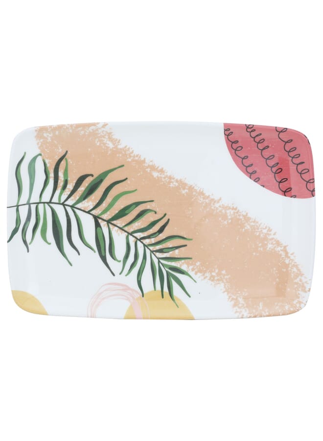 Alsaif Gallery Al Saif Gallery porcelain serving plate, 34 x 25 cm, rectangular - white - Image 2