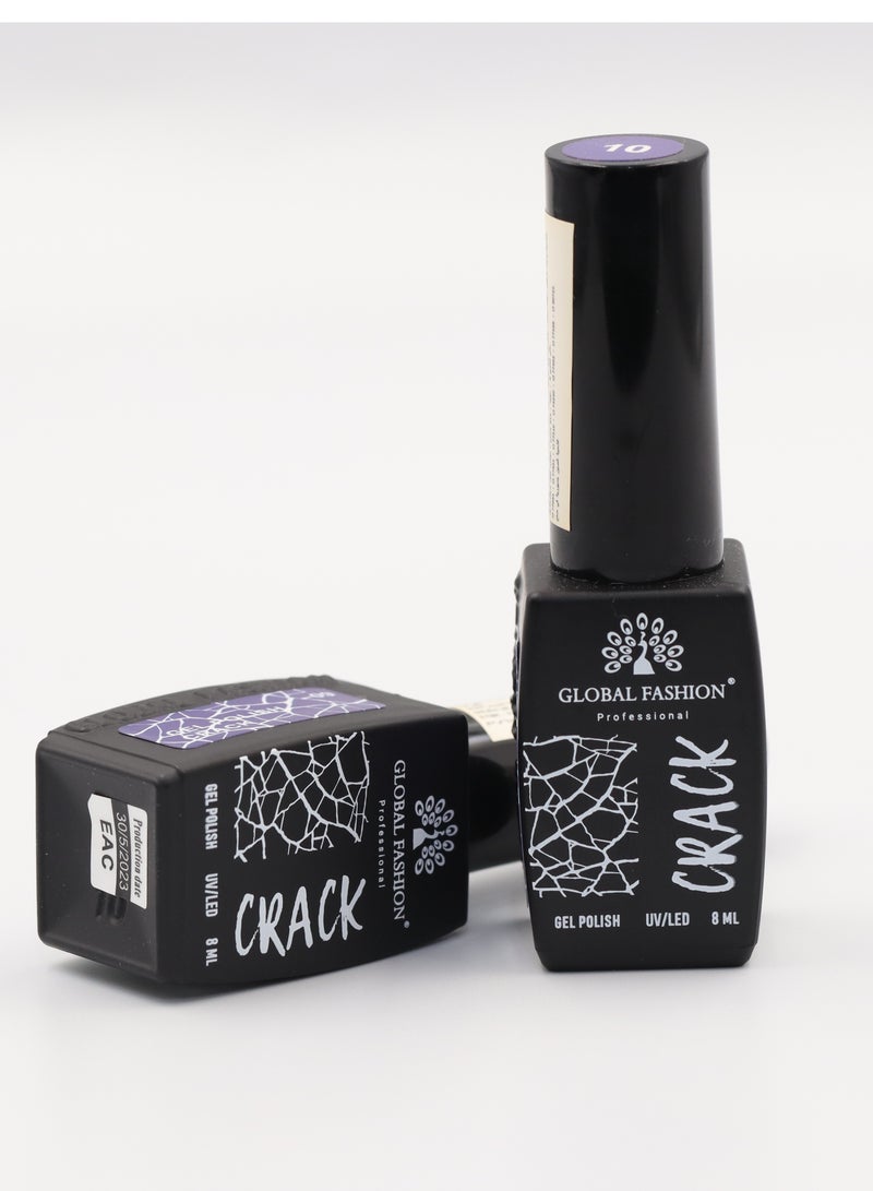 Crackle Gel Nail Polish - Captivating Cracked Effects | 12 Colors | 8ml | Global Fashion Professional | No. 03