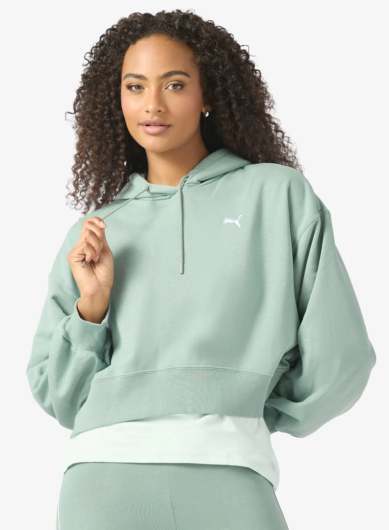 PUMA Wardrobe Essential Relaxed Cropped Hoodie