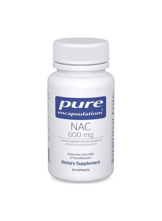 كبسولات نقية NAC 600 ملغ - مكمل N-Acetyl Cysteine NAC لصحة الرئة ودعم المناعة ودعم الكبد ومضادات الأكسدة* - مع N-Acetyl-L-Cysteine حر الشكل - 30 كبسولة - Image 1