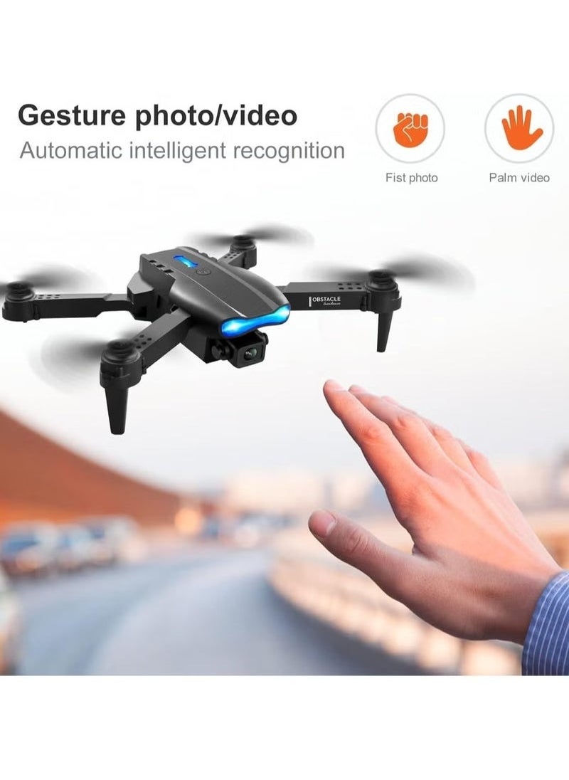 JAJEEK - E99 Drone with Dual HD Camera | Foldable Remote Control Drone for Adults & Beginners | Wifi FPV Live Video | 6-Axis Gyro Stabilization | Easy-to-Fly Quadcopter with Long Battery Life | Compact Aerial Photography Drone with One-Key Takeoff - Image 1