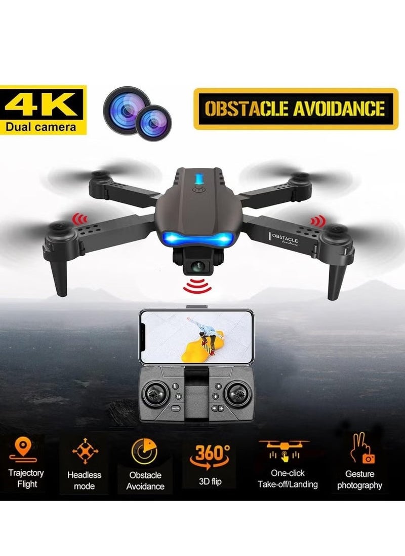 JAJEEK - E99 Drone with Dual HD Camera | Foldable Remote Control Drone for Adults & Beginners | Wifi FPV Live Video | 6-Axis Gyro Stabilization | Easy-to-Fly Quadcopter with Long Battery Life | Compact Aerial Photography Drone with One-Key Takeoff - Image 1