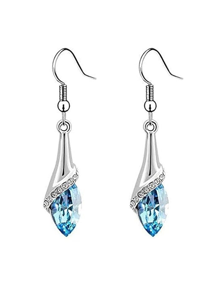 Shining Diva Fashion Valentine Gift Non Precious Metal Jewelery Set For Women Blue Rcmb216  - Image 3