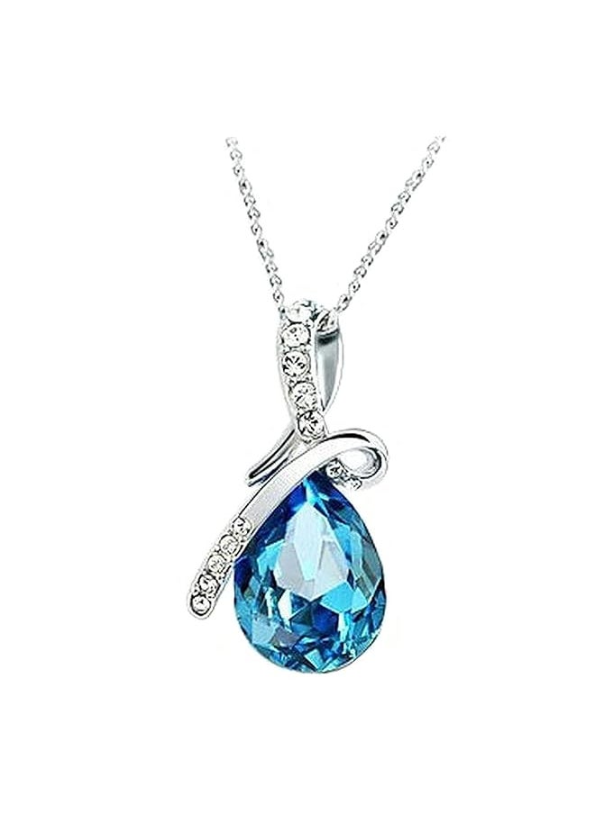 Shining Diva Fashion Valentine Gift Non Precious Metal Jewelery Set For Women Blue Rcmb216  - Image 2
