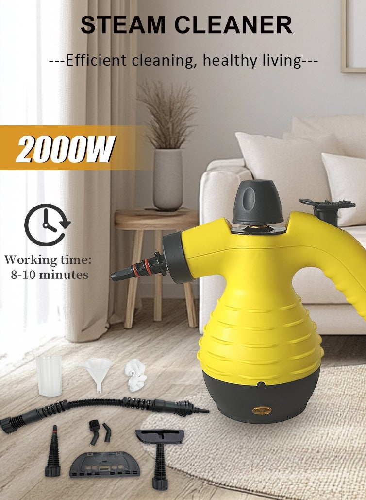 جوشبيرغ منظف ​​بخاري محمول متعدد الوظائف وعالي الحرارة مناسب للمطبخ والأريكة والحمام والنافذة - Image 3