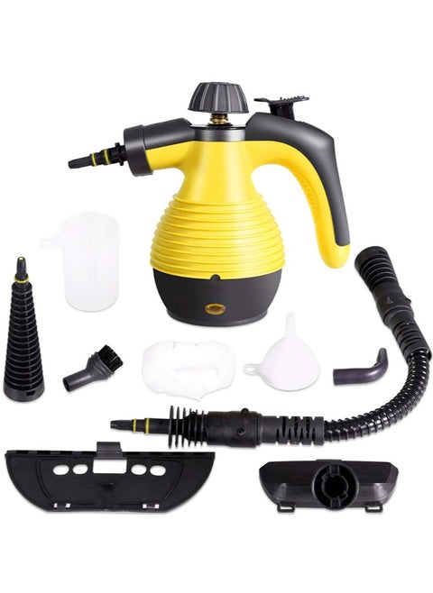 Handheld Steam Cleaner, Steamer for Cleaning with 9 Accessories, Multipurpose Portable Upholstery Steamer with Safety Lock for Carpet Curtain Car Seat to Remove Grime, Grease, Save Time and Effort