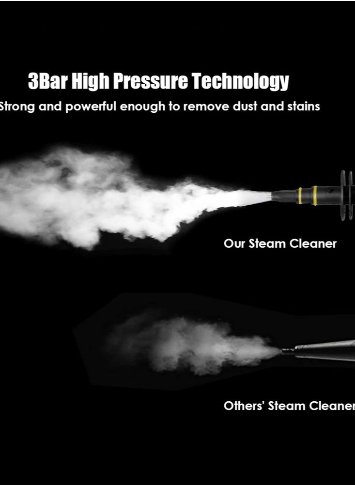Joshberg - Handheld Steam Cleaner, Steamer for Cleaning with 9 Accessories, Multipurpose Portable Upholstery Steamer with Safety Lock for Carpet Curtain Car Seat to Remove Grime, Grease, Save Time and Effort - Image 1