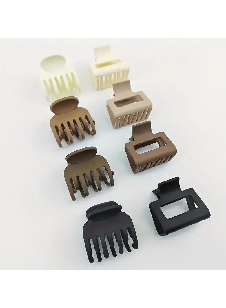 Goolsky 8Pcs Medium Claw Hair Clips For Women, Matte Rectangle Or Double Row Teeth Hair Claw Clips For Thin/Medium Fine Hair, Non Slip Jaw Clips - Image 2