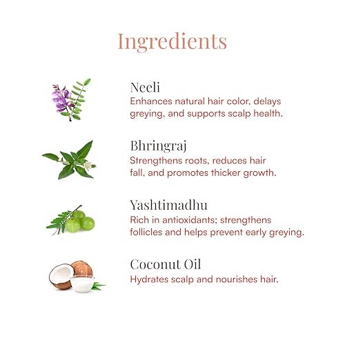 Sitaram Ayurveda Neelibringadi Keram (Coconut Oil) | Ayurvedic Hair Oil | Classical Formulation for Scalp Care | With Indigo, Bhringraj & Amla | 200 ml - Image 4