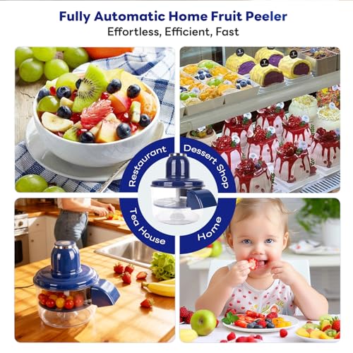 NKDFRI Automatic Grape Peeler Machine, Electric Garlic & Cherry Tomato Peeler Skin Remover Tool for Small Fruits, Effortless Peeling for Home Kitchen (Blue-1PC) - Image 3
