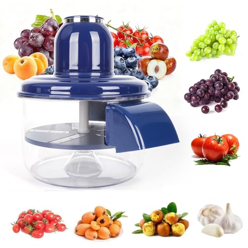 NKDFRI Automatic Grape Peeler Machine, Electric Garlic & Cherry Tomato Peeler Skin Remover Tool for Small Fruits, Effortless Peeling for Home Kitchen (Blue-1PC) - Image 1