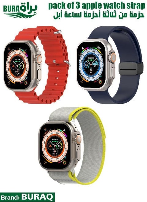 Apple Watch Band Strap For Apple Watch Ultra 2/Ultra 49mm, Series 10 46mm, 9/8/7 45mm, SE2/SE/6/5/4 44mm, 3/2/1 42mm