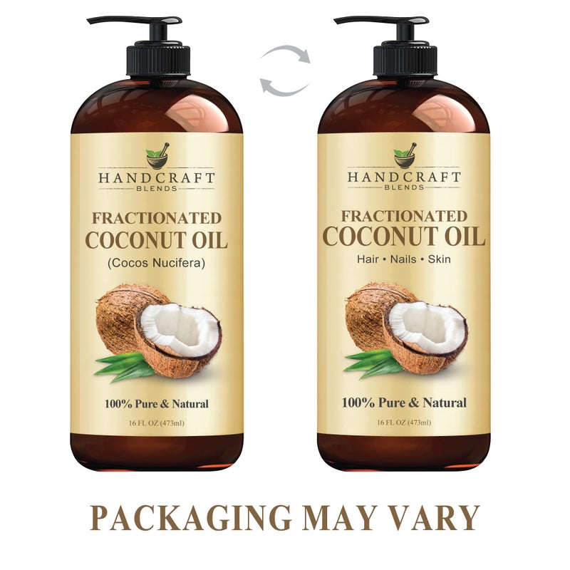 handcraft Blends زيت جوز الهند المكرر يدويًا - 16 أونصة سائلة - 100% نقي وطبيعي - زيت ناقل من الدرجة الممتازة للبشرة والشعر والجسم - للتدليك - مقوي للشعر - Image 4