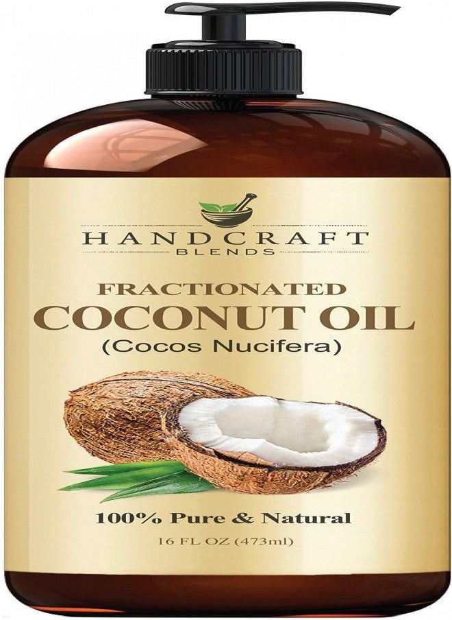 Handcraft Fractionated Coconut Oil - 100% Pure & Natural Premium Grade Coconut Carrier Oil for Essential Oils, Massage Oil, Moisturizing Hair Oil & Body Oil - 16 fl. Oz - pzsku/Z2E2067164392A73EBBF3Z/45/_/1665472581/ee07350d-bb35-4353-9c05-ab42bc576fcc