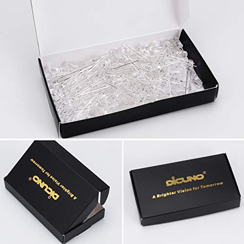 DiCUNO 100pcs 5mm RGB Multicolor Slow Flashing LED Diode, Multi-Color Blinking Changing Light Emitting Diodes, 2 Pins Clear Round Lens Diffused Flicker Electronic Components Circuit Lights Kit - Image 4