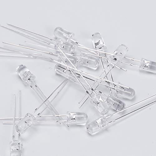 DiCUNO 100pcs 5mm RGB Multicolor Slow Flashing LED Diode, Multi-Color Blinking Changing Light Emitting Diodes, 2 Pins Clear Round Lens Diffused Flicker Electronic Components Circuit Lights Kit - Image 5