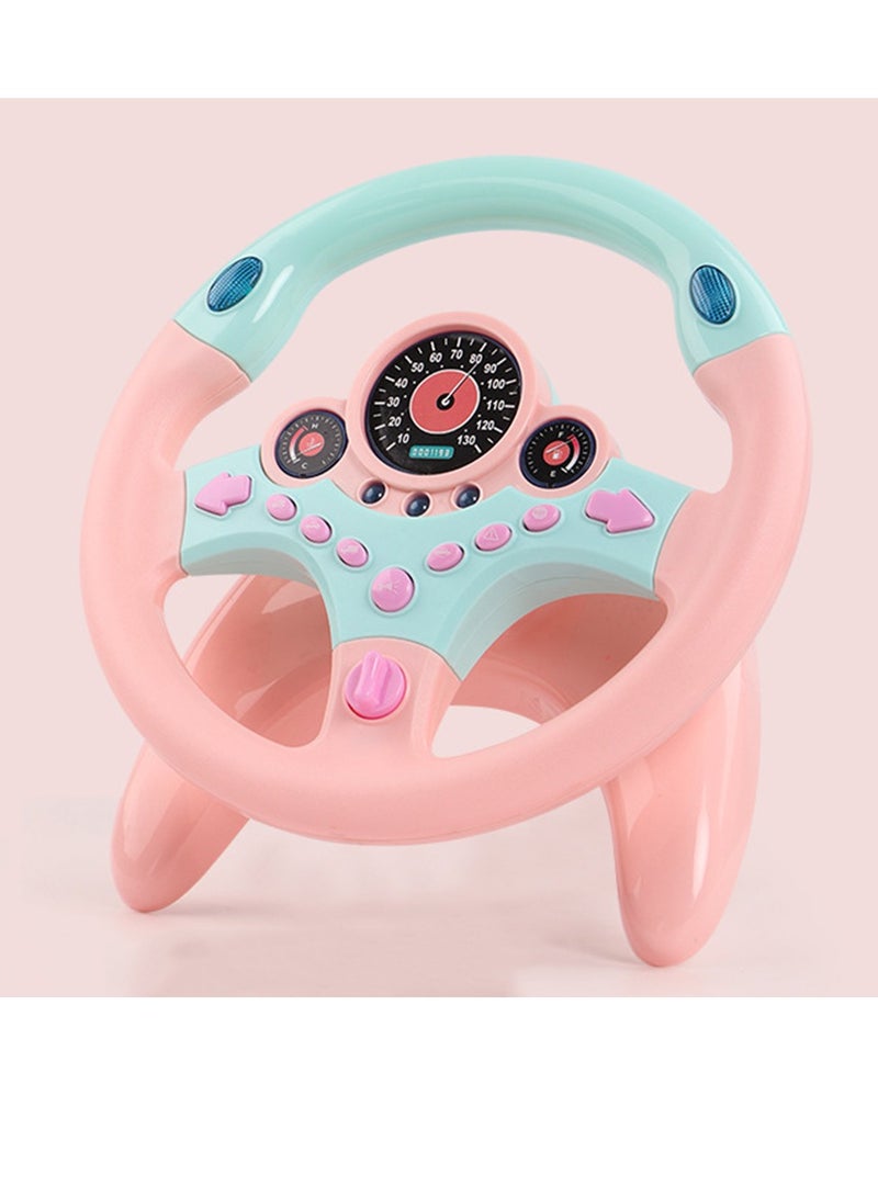 Multifunction Simulated Driving Controller Steering Wheel Copilot Toy Children's Educational Sounding Toy Kids Gift Car backseat Funny Interactive Driving Wheel with Music - Image 1