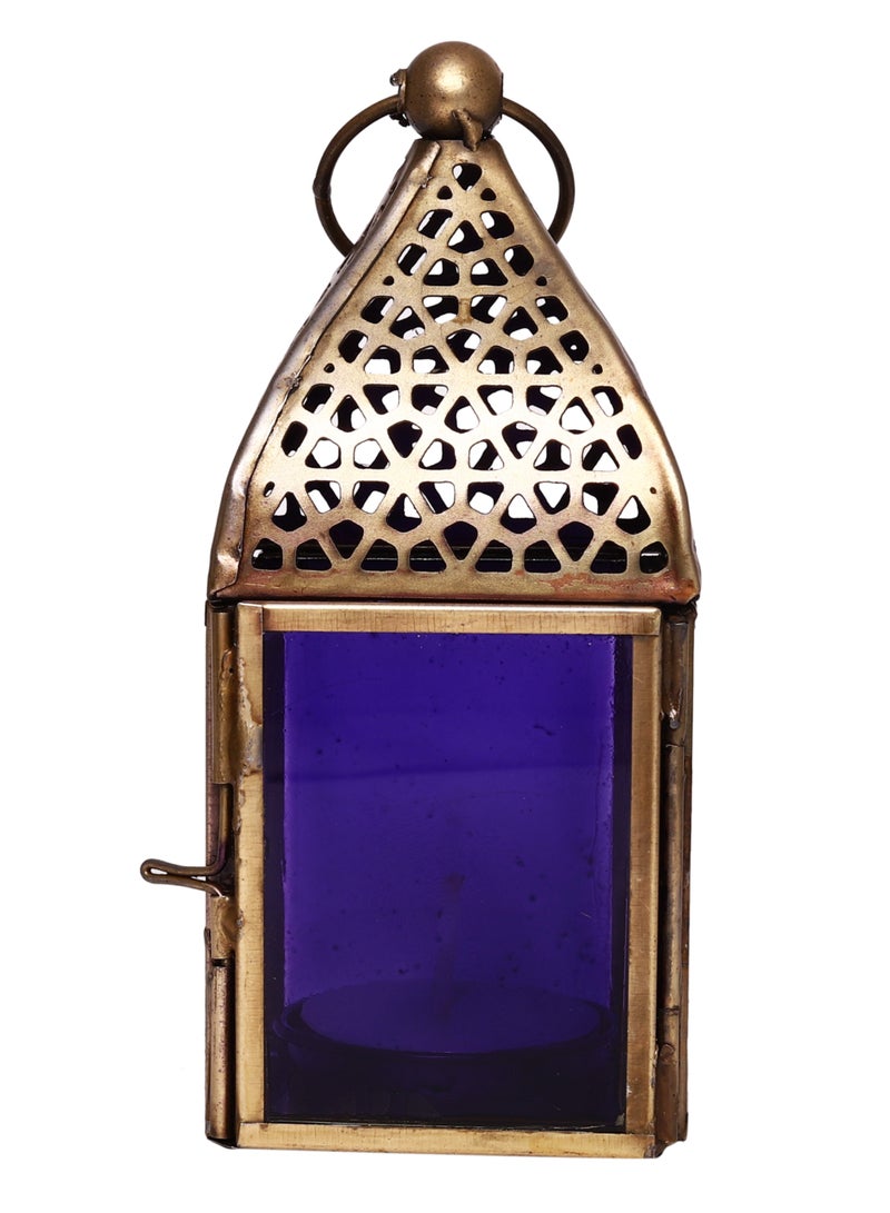 Hilalful HILALFUL Handmade Lantern, Small | Suitable for Living Room, Bedroom and Outdoor | Perfect Festive Gift for Home Decoration in Ramadan, Eid, Birthdays, Weddings, Housewarming | Made of Iron | Purple - Image 1
