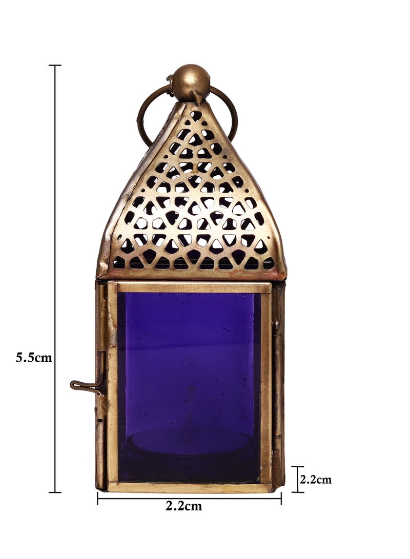 Hilalful HILALFUL Handmade Lantern, Small | Suitable for Living Room, Bedroom and Outdoor | Perfect Festive Gift for Home Decoration in Ramadan, Eid, Birthdays, Weddings, Housewarming | Made of Iron | Purple - Image 3