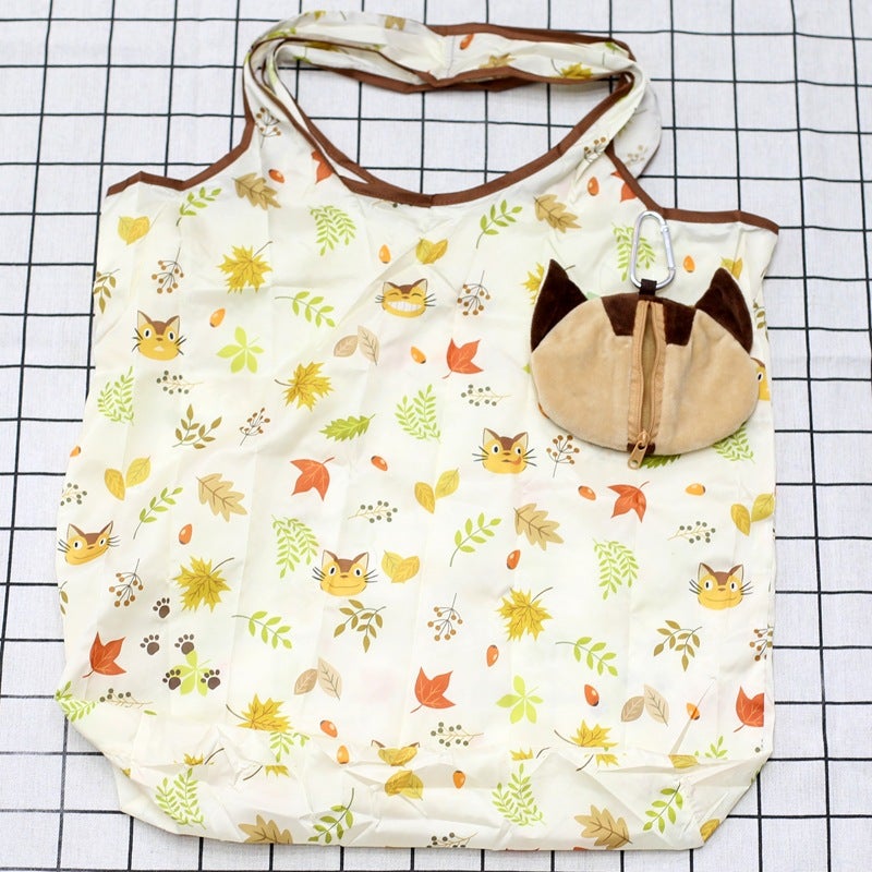 Cartoon Cute Anime Tom Cat Plush Toy Supermarket Shopping Bag Foldable Environmentally Friendly Storage Bag - Image 4