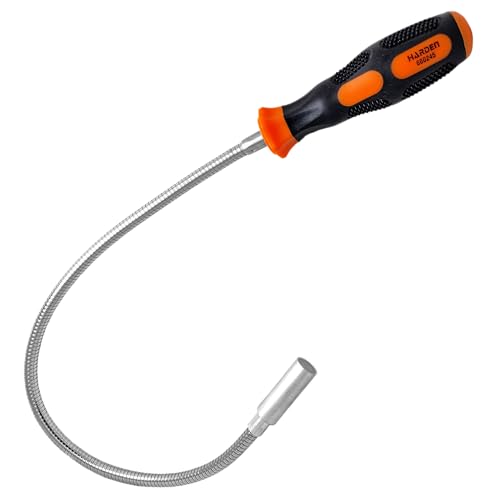 Harden Magnetic Pickup Tool - 24” (60cm) Bend-It Flexible Magnet Pick-Up Sweeper, Capacity upto 2.5kg, Retriever Stick for Hard-to-Reach Place, For Car, Machines, Home, Bolts, Nuts, Screws - 660245 - Image 1