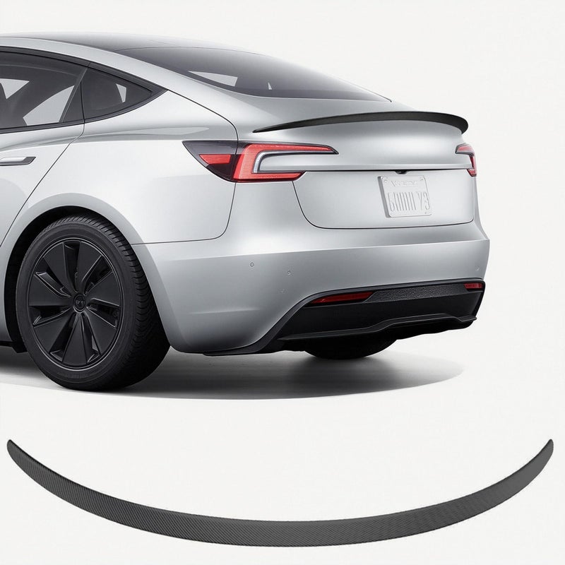 Arcoche Spoiler for Tesla Model 3 2025 2024 Performance Spoiler Wing ABS Rear Trunk Lip Tail Lid for Model 3 Highland (Matte Carbon Fiber) - Image 1