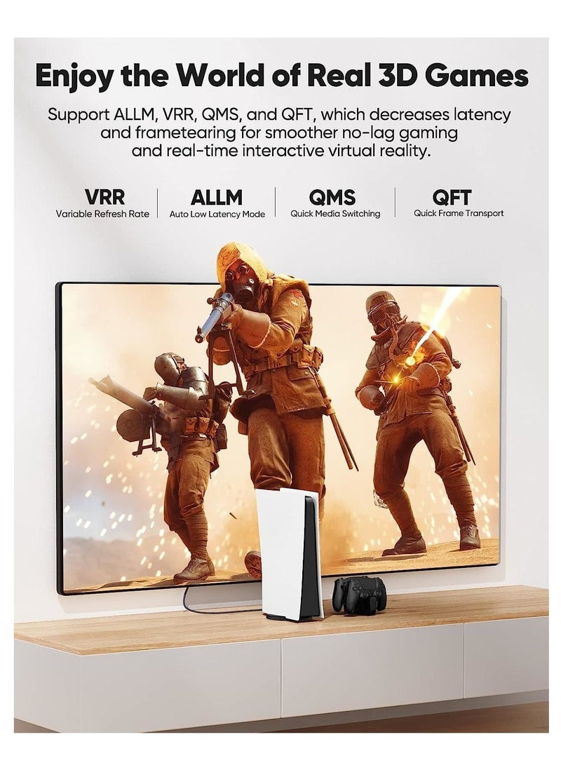 Captaintech 4K HDMI Cable 10 Ft 18Gbps Ultra High Speed HDMI 2.0 Cable & 4K@60Hz HDR ARC HDCP2.2 Ethernet-Braided HDMI Cord | for UHD TV Monitor Laptop Xbox PS4/PS5 ect (3m) - Image 4