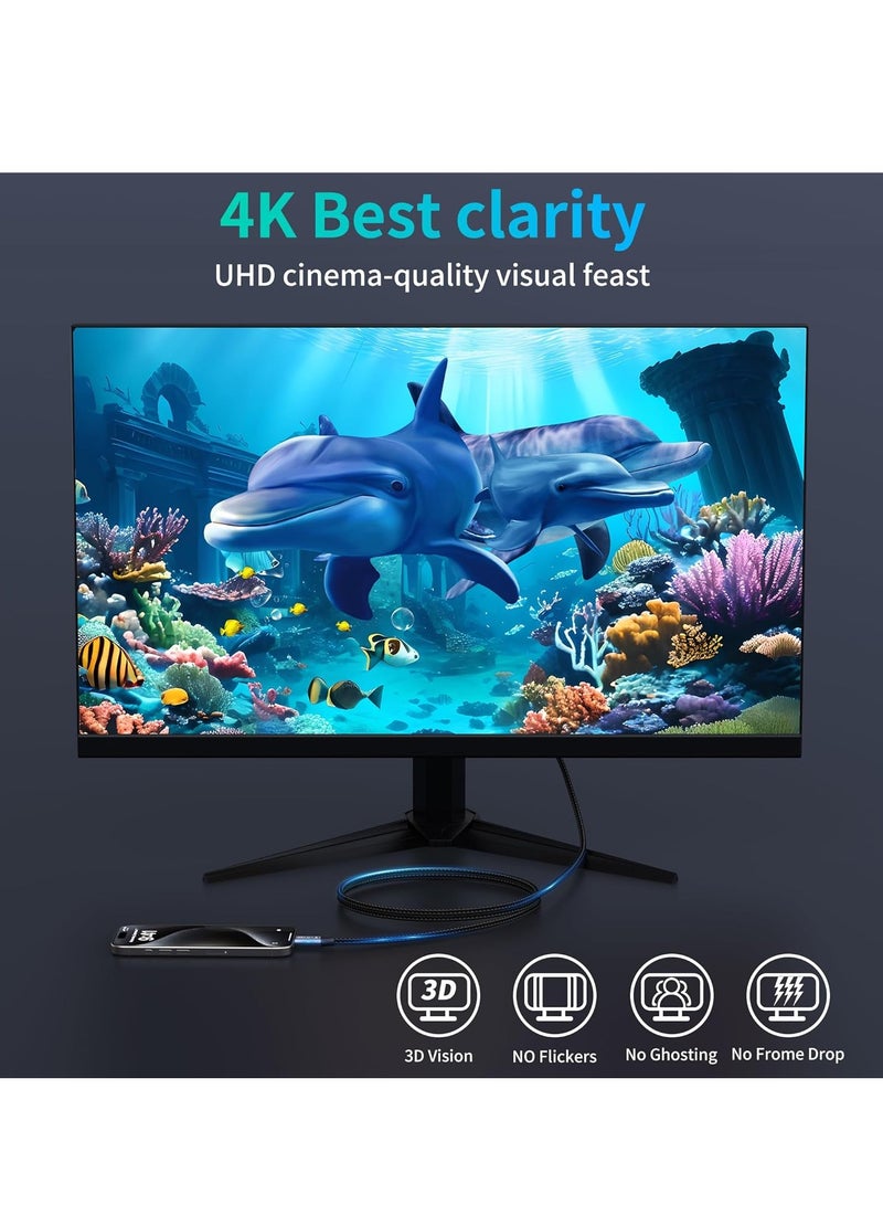 USB C 3.1 Gen 2 Short Cable Support 100W Charging/10Gbps Data Transfer/4K Display @ 60Hz, USB Type C to USB C Charging Cable, Compatible with Android Galaxy 0.5m, USB-C Cable  - Image 5